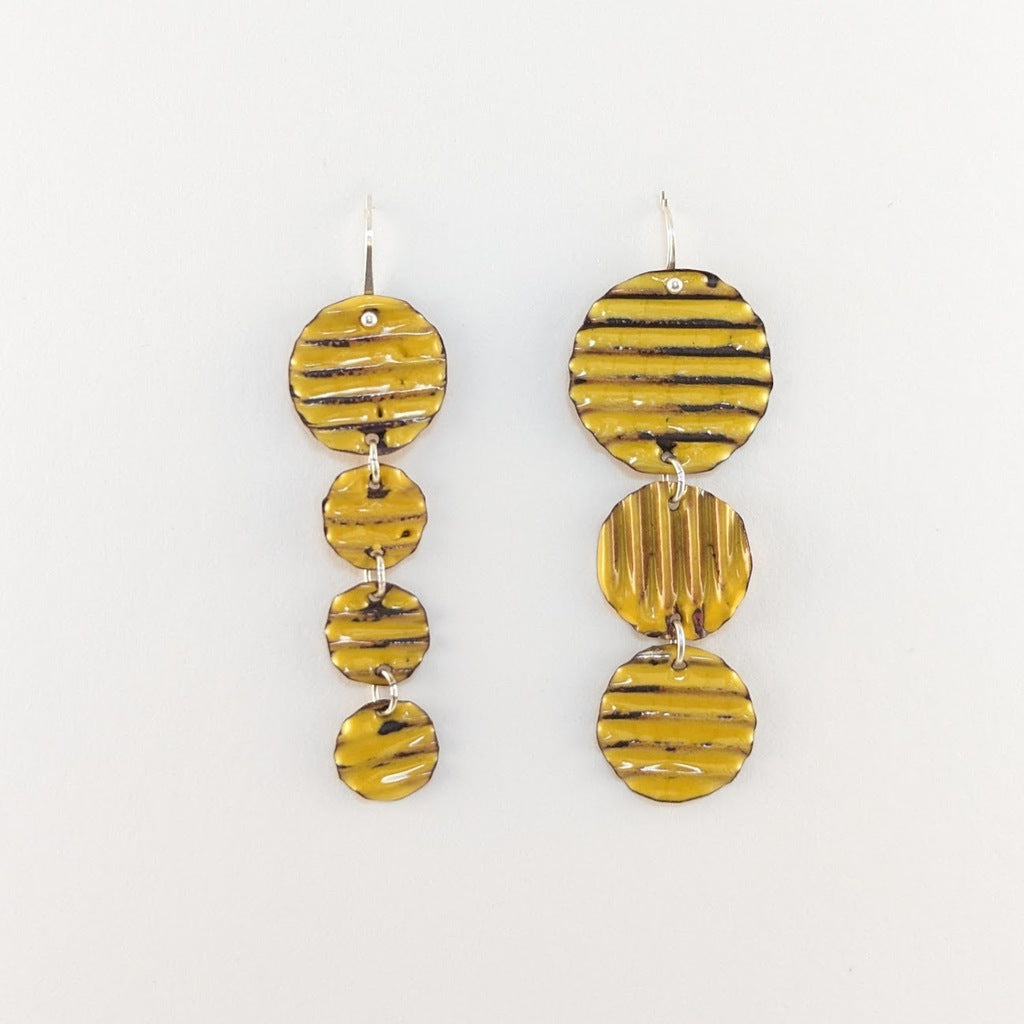 Circle Earrings - Yellow